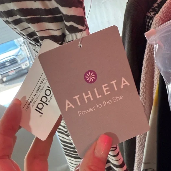 Athleta Brown and White Printed Bahia Midi Dress - Picture 3 of 8